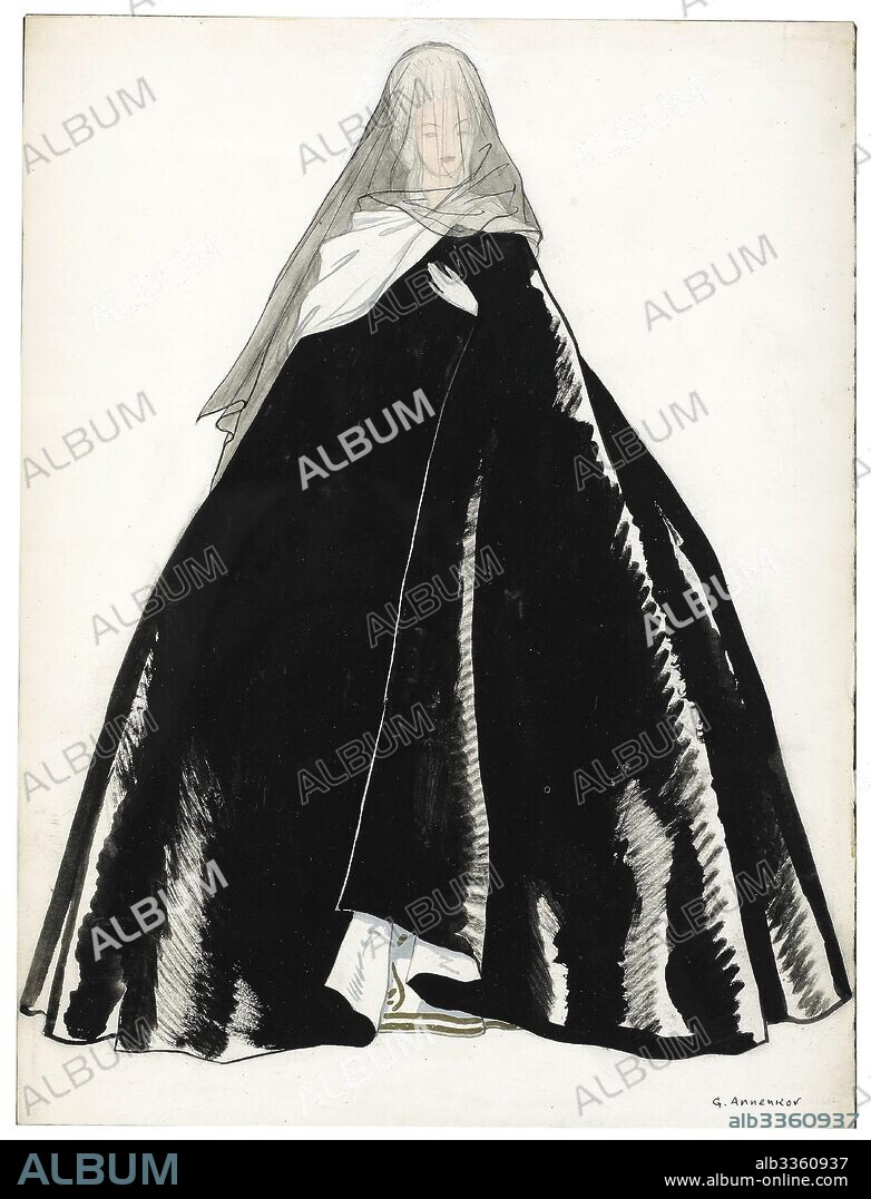 YURI PAVLOVICH ANNENKOV. Costume design for the Film Black Magic (Cagliostro) by Gregory Ratoff.