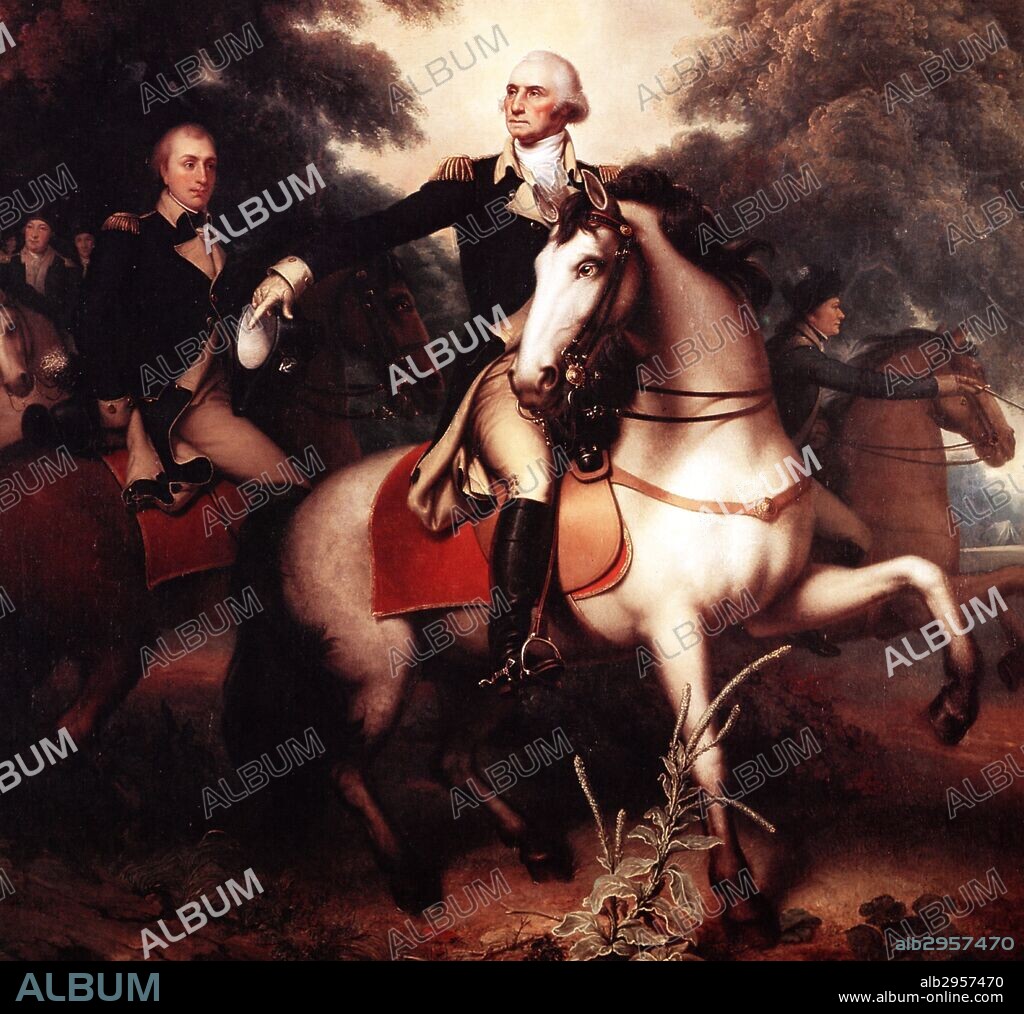 Portrait of George Washington before Yorktown. Painted by Rembrandt Peale (1778-1860) American artist and museum keeper. Dated 1823.