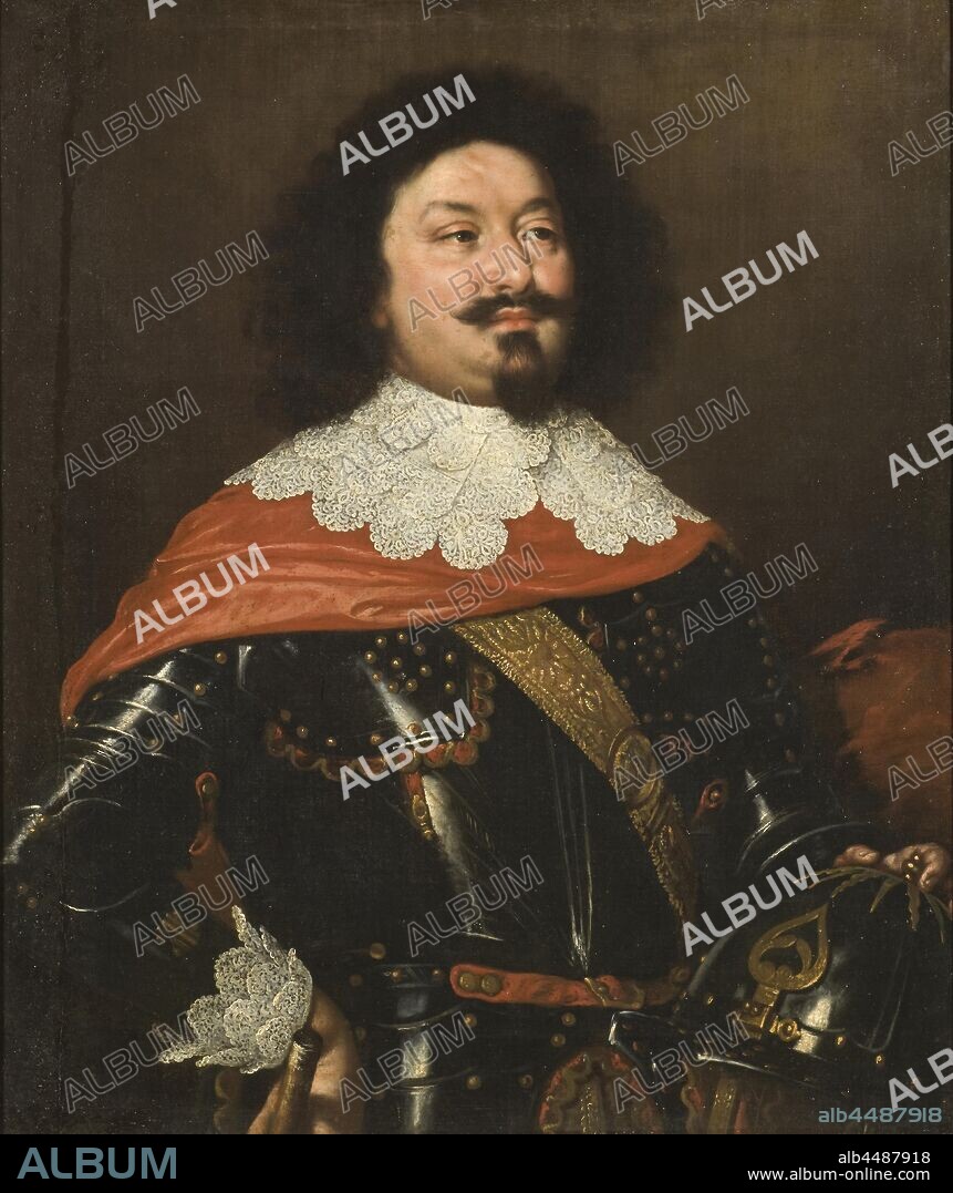 Attributed to Justus Sustermans, Ottavio Piccolomini d'Aragona, Field Marshall Ottavio Piccolomini, Field Marshals Ottavio Piccolomini (1599-1656), painting, oil on canvas, Height, 92 cm (36.2 inches), Width, 78, cm (30.7 inches).