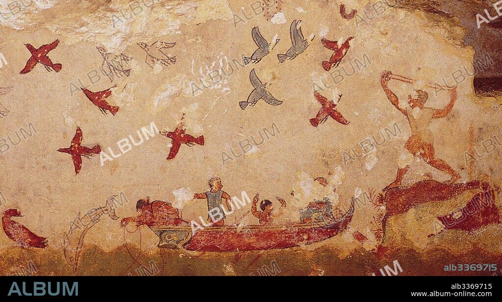 CLASSICAL ANTIQUITIES. Etruscan trading ship. From the Tomba della Nave.