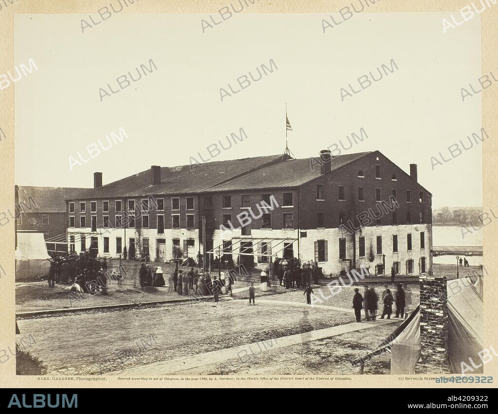 Libby Prison, Richmond, Virginia. Alexander Gardner; American, born Scotland, 1821-1882. Date: 1864. Dimensions: 17.7 x 22.9 cm (image/paper); 31.2 x 44.7 cm (album page). Albumen print, pl. 89 from the album "Gardner's Photographic Sketch Book of the War, Volume II" (1866). Origin: United States.