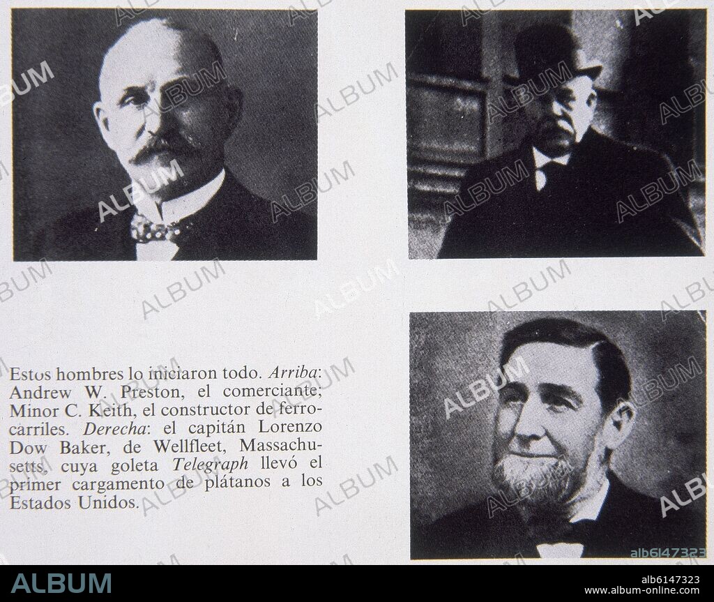 A.W.PRESTON(COMERCIANTE),MINOR C.KEITH(CONST.FERRROCARRIL)BAKER(CAPITAN).