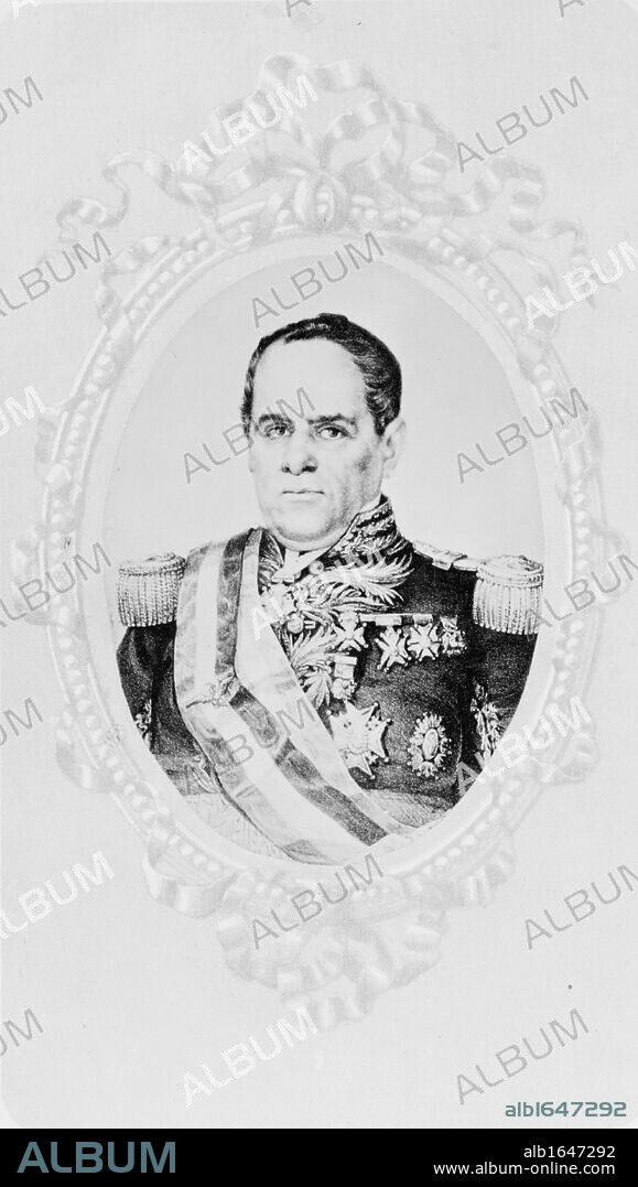 Antonio Lopez de Santa Anna (1794-1876) Mexican soldier and political leader.  In 1822 he declared his loyalty to Augustin de Iturbide and the Republican movement. President of Mexico seven non-consecutive times in 22 years beginning in 1833.