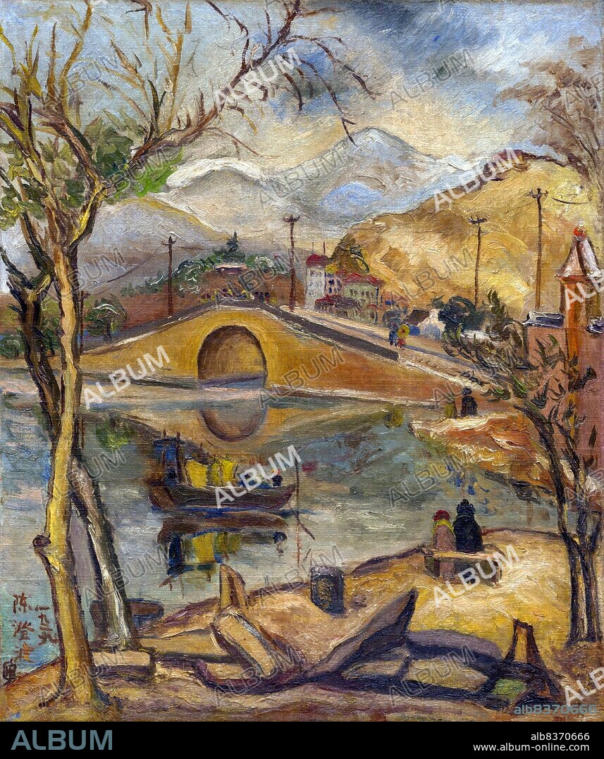 Tan Ting-pho (Chen Chengbo; Peh-oe-ji: Tan Teng-pho; February 2, 1895 March 25, 1947), was a well-known Taiwanese painter. In 1926, his oil painting <i>Street of Chiayi</i> was featured in the seventh Empire Art Exhibition in Japan, which was the first time a Taiwanese artist's work was displayed at the exhibition.<br/><br/>. Tan devoted his life to education and creation, and was greatly concerned about the development of humanist culture in Taiwan. He was not only devoted to the improvement of his own painting, but also to the promotion of the aesthetic education of the Taiwanese people. He was murdered as a result of the February 28 Incident, a 1947 popular uprising in Taiwan which was brutally repressed by the Kuomintang (KMT).