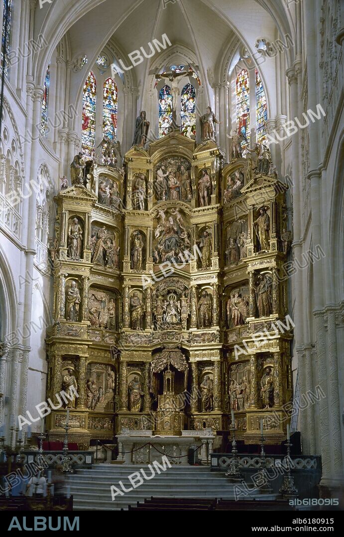 HAYA HERMANOS DE LA. RETABLO MAYOR - 1562/1580 - DORADO Y ESTOFADO EN 1593 - RENACIMIENTO ESPAÑOL.