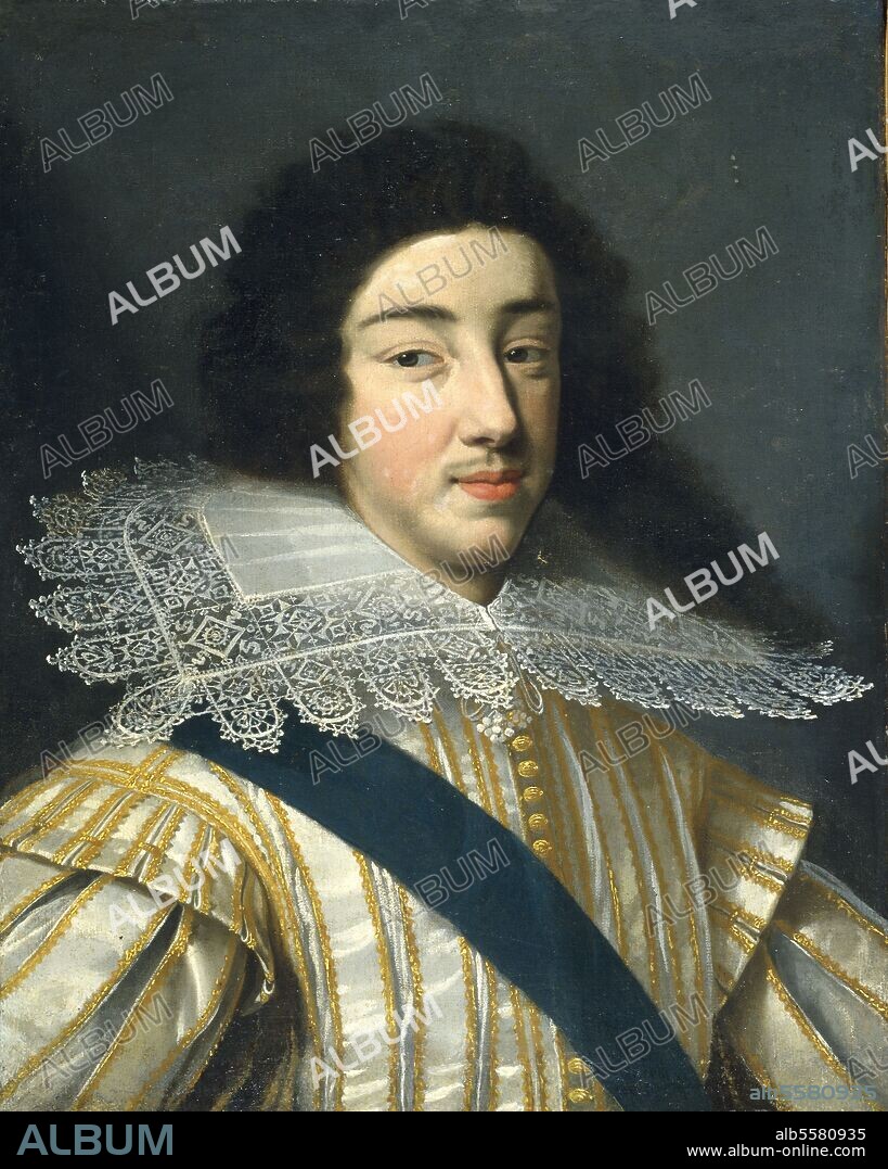 Gaston, Duke of Orléans (Brother of King Louis XIII of France); Fontainebleau 25.4.1608 - Blois 2.2.1660. Portrait. Painting, contemporary. Oil on canvas; 60 × 50 cm. Blois, Château de Blois.