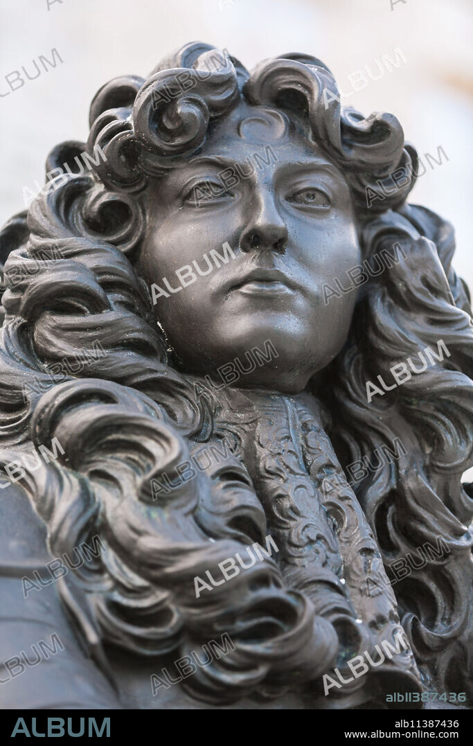 Statue of King Louis XIV, at the Place Royale, Quebec City, Quebec, Canada, North America.