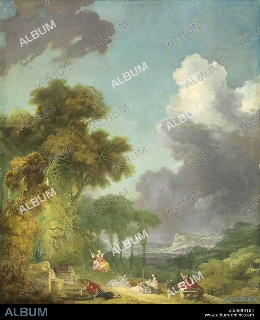 JEAN-HONORÉ FRAGONARD. The Swing. Dated: c. 1775/1780. Dimensions: overall: 215.9 x 185.5 cm (85 x 73 1/16 in.). Medium: oil on canvas.