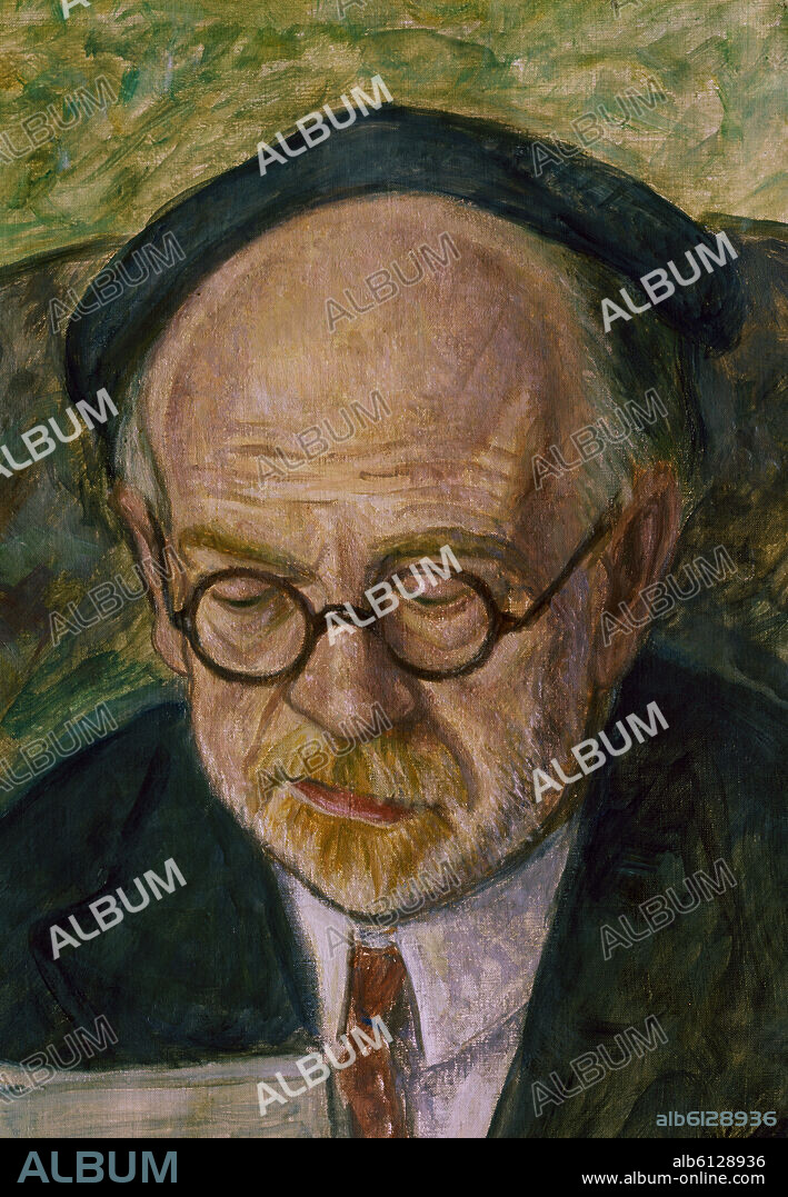 JUAN DE ECHEVARRIA (1875-1931). 'Pío Baroja (detalle)', 1920-1930, Óleo sobre lienzo, AS01205.