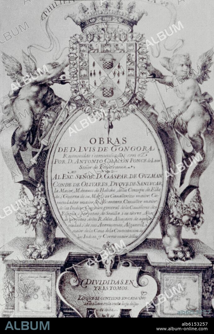 GONGORA LUIS. PORTADA DEL MANUSCRITO CHACON.