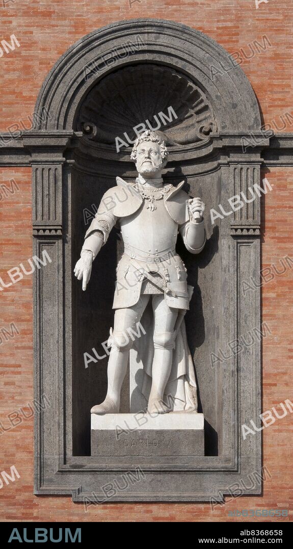 Charles V (24 February 1500 21 September 1558) was ruler of both the Holy Roman Empire from 1519 and the Spanish Empire (as Charles I of Spain) from 1516, as well as of the lands of the former Duchy of Burgundy from 1506. He stepped down from these and other positions by a series of abdications between 1554 and 1556.<br/><br/>. Through inheritance, Charles brought together under his rule extensive territories in western, central, and southern Europe, and the Spanish viceroyalties in the Americas and Asia. As a result, his domains spanned nearly 4 million square kilometres (1.5 million square miles), and were the first to be described as 'the empire on which the sun never sets'.