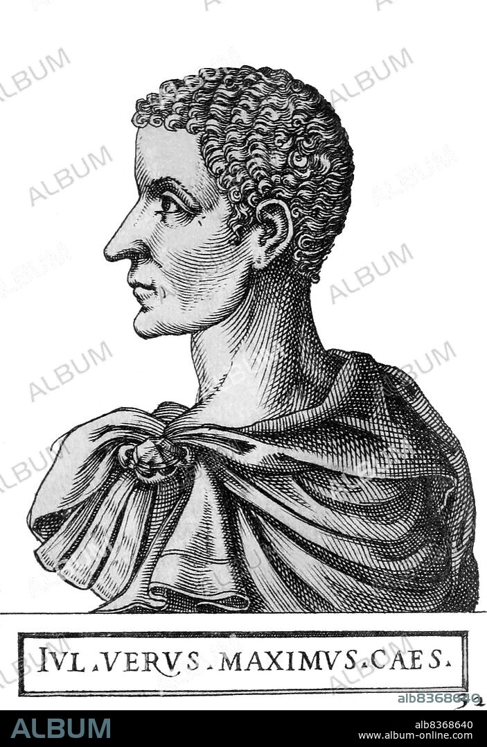Gaius Julius Verus Maximus (217/220 - 238), sometimes known incorrectly as Gaius Julius Verus Maximinus or Maximinus the Younger, was the son of Thraco-Roman Emperor Maximinus Thrax. Maximus was appointed as Caesar in 236, but held little real power until he was murdered alongside his father in 238 by the Praetorian Guard, during the Siege of Aquileia.