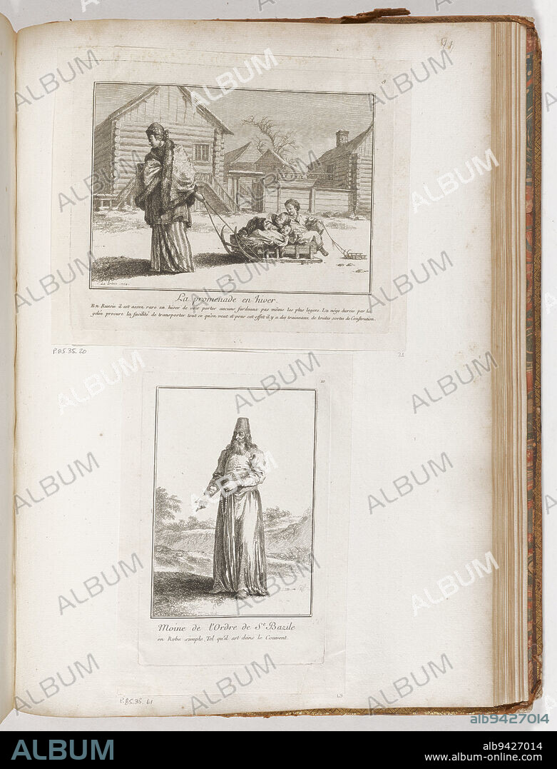 Monk of the Order of St. Basil, 1764, Jean-Baptiste Le Prince, French, 1734 - 1781, 7 x 5 in. (17.78 x 12.7 cm) (image)9 x 5 3/4 in. (22.86 x 14.61 cm) (plate)10 1/2 x 7 in. (26.67 x 17.78 cm) (sheet), Etching, France, 18th century.