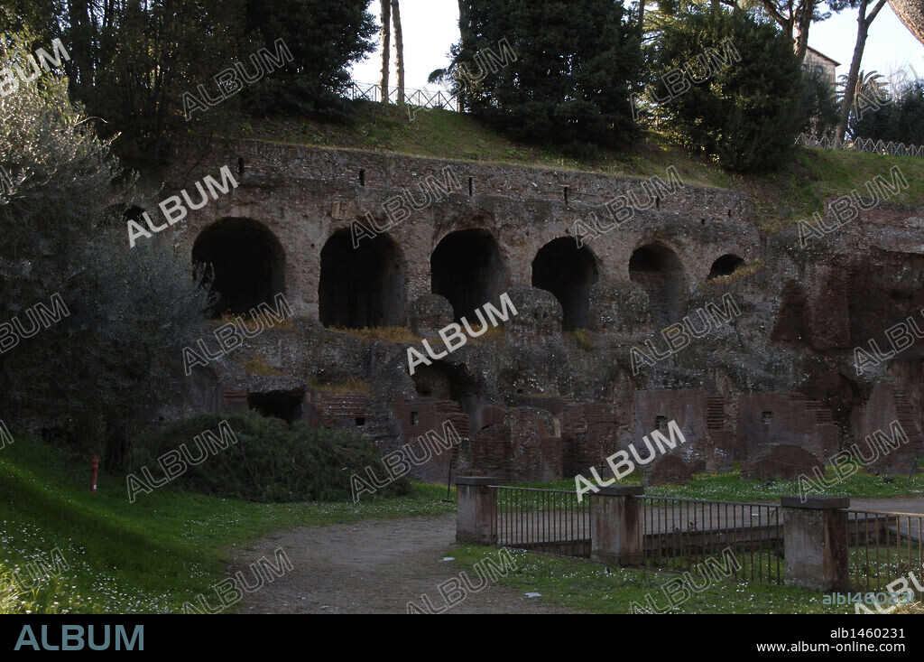 ARTE ROMANO. ITALIA. Restos romanos en el MONTE PALATINO. ROMA.