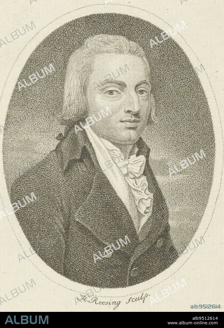 Portrait of Captain Wilson, Hendrik Roosing, after John Russell, 1786 - 1826, Portrait of Captain Wilson in oval to the right. Below the oval the text: Captain Wilson, Commander of the voyage of the first missionaries to the South Sea Islands., print maker: Hendrik Roosing, (mentioned on object), after: John Russell, Rotterdam, 1786 - 1826, paper, h 216 mm - w 145 mm.