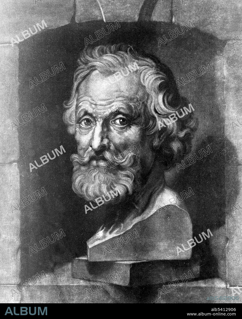 Galen (131-201) was born in Asia Minor. After receiving medical training in Smyrna and Alexandria, he gained fame as a surgeon to the gladiators of Pergamos. He was summoned to Rome to be the physician of the Emperor Marcus Aurelius and spent the rest of his life at the Court writing an enormous corpus of medical works. Taking Hippocrates' notions of the humors and pathology, he incorporated the anatomical knowledge of noted Alexandrians. A supporter of observation and reasoning, he was one of the first experimental physiologists, researching the function of the kidneys and the spinal cord in controlled experiments. His works came to symbolize Greek medicine to the medical scholars of Europe and the Middle East for the next 15 centuries. The most accomplished of all medical researchers of antiquity, he contributed greatly to the understanding of many scientific disciplines including anatomy, physiology, pathology, pharmacology, neurology, philosophy, and logic. Mezzotint portrait of Galen by J. Faber after Peter Paul Rubens, undated.