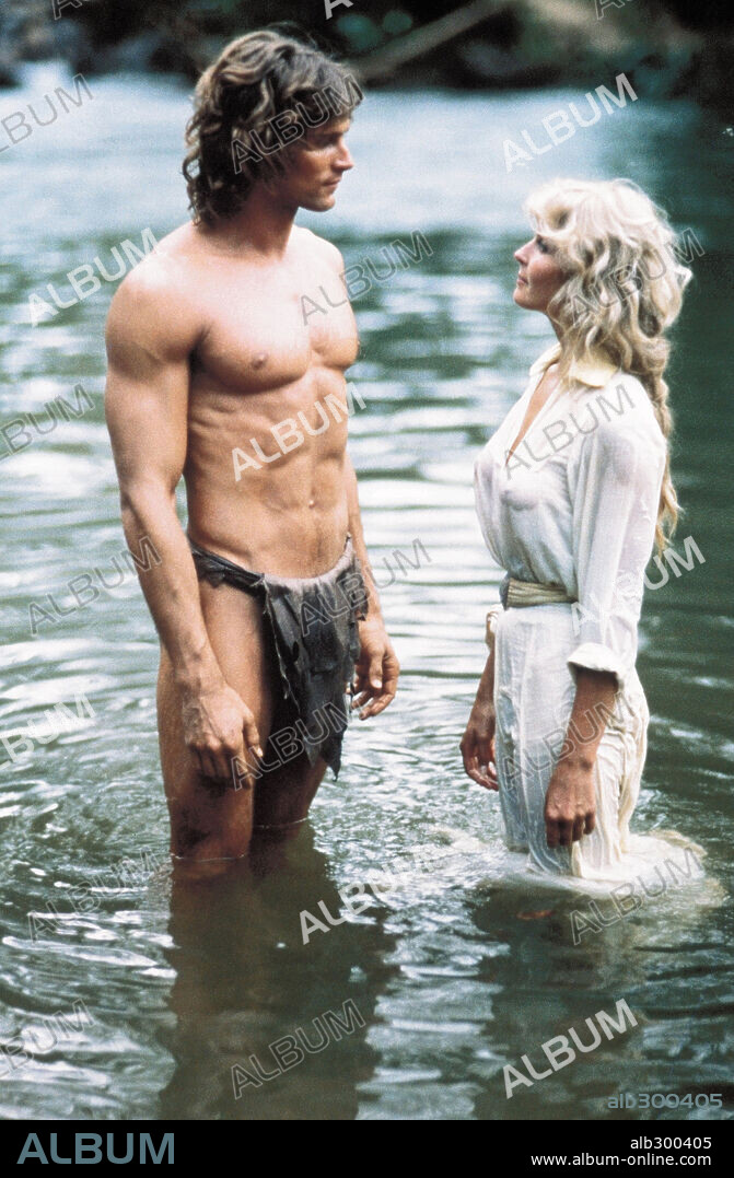BO DEREK and MILES O'KEEFE in TARZAN, THE APE MAN, 1981, directed by JOHN DEREK. Copyright M.G.M/UNITED ARTIST.