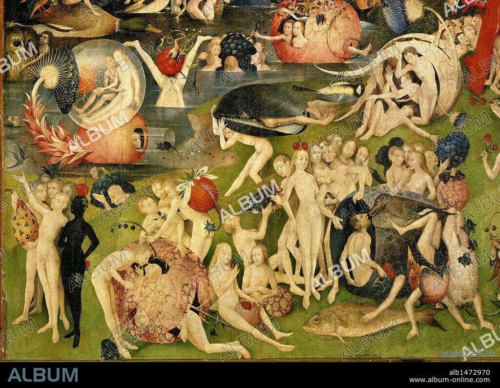 Hieronymus Bosch (1450-1516). The Garden of Earthly Delights. Central panel. Detail. Prado Museum. Madrid. Spain.