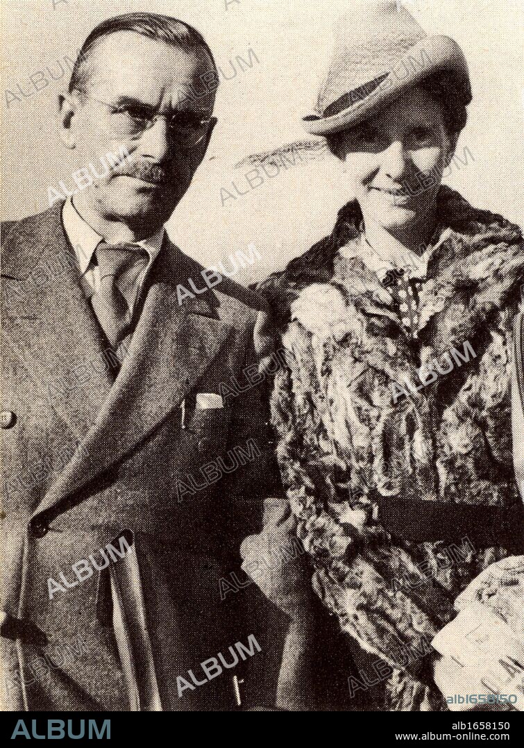 Thomas Mann (1875-1955) German novelist and brother of Heinrich Mann. Nobel prize for Literature 1929. From a photograph. Halftone. (Photo by: Universal History Archive/UIG via Getty Images).