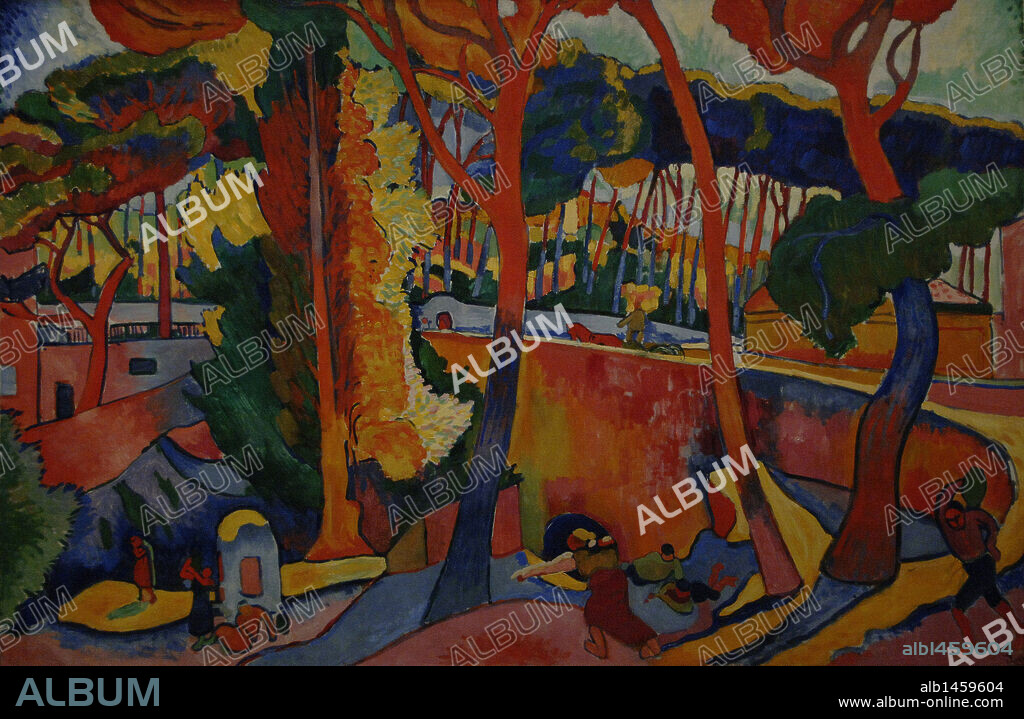 ANDRÉ DERAIN. ARTE SIGLO XX. FRANCIA. ANDRE DERAIN (1880-1954). Pintor francés. "EL CAMINO QUE RODEA A L'ESTAQUE" (1906). Oleo sobre lienzo. Museo de Bellas Artes. HOUSTON. Estados Unidos.