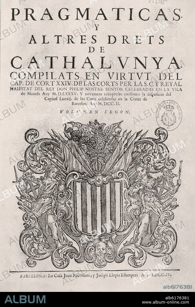 PRAGMATICAS Y ALTRES DRETS DE CATALUÑA - FELIPE II - 1585.