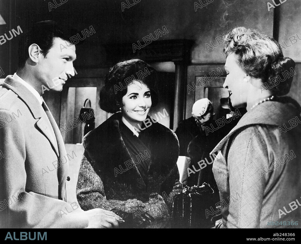 DINA MERRILL, ELIZABETH TAYLOR and LAURENCE HARVEY in BUTTERFIELD 8, 1960, directed by DANIEL MANN. Copyright M.G.M.