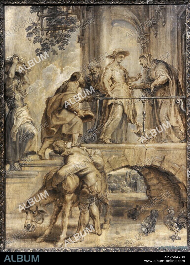 ARTE BARROCO. FLANDES. RUBENS, Peter Paul (Siegen, 1577-Amberes, 1640). Pintor flamenco. "Visitación de la Virgen Maria". 1632-1634. Galería Nacional de Praga (Sternberg Palace). República Checa.