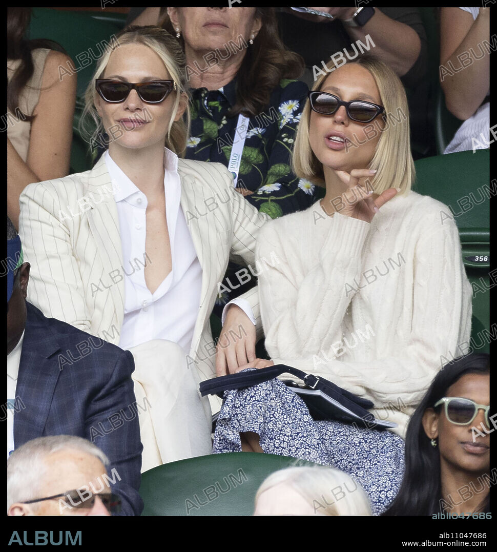 July 1, 2024, London, London, United Kingdom: Poppy Delevingne and Princess Maria-Olympia of Greece and Denmark on the opening day of the Wimbledon Tennis Championships in London. (Credit Image: © Stephen Lock/i-Images via ZUMA Press).