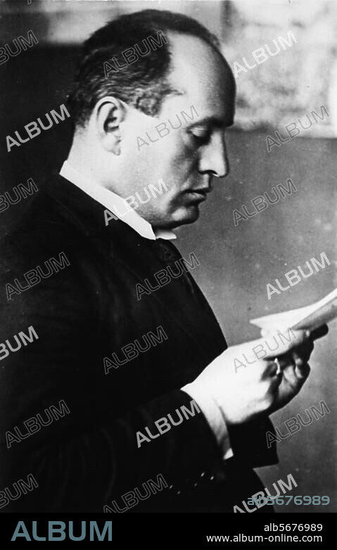 Mussolini, Benito Italian dictator, Fascist leader (Duce), Predapio 29.7.1883 - (murdered) Giulino di Mezzegra 28.4.1945. Photo, c. 1925.