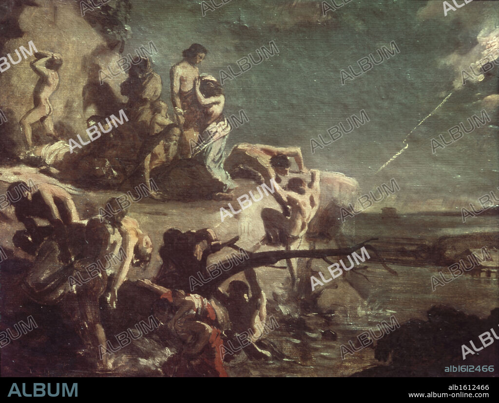 THÉODORE GÉRICAULT. The Deluge by Theodore Gericault, (1791-1824).