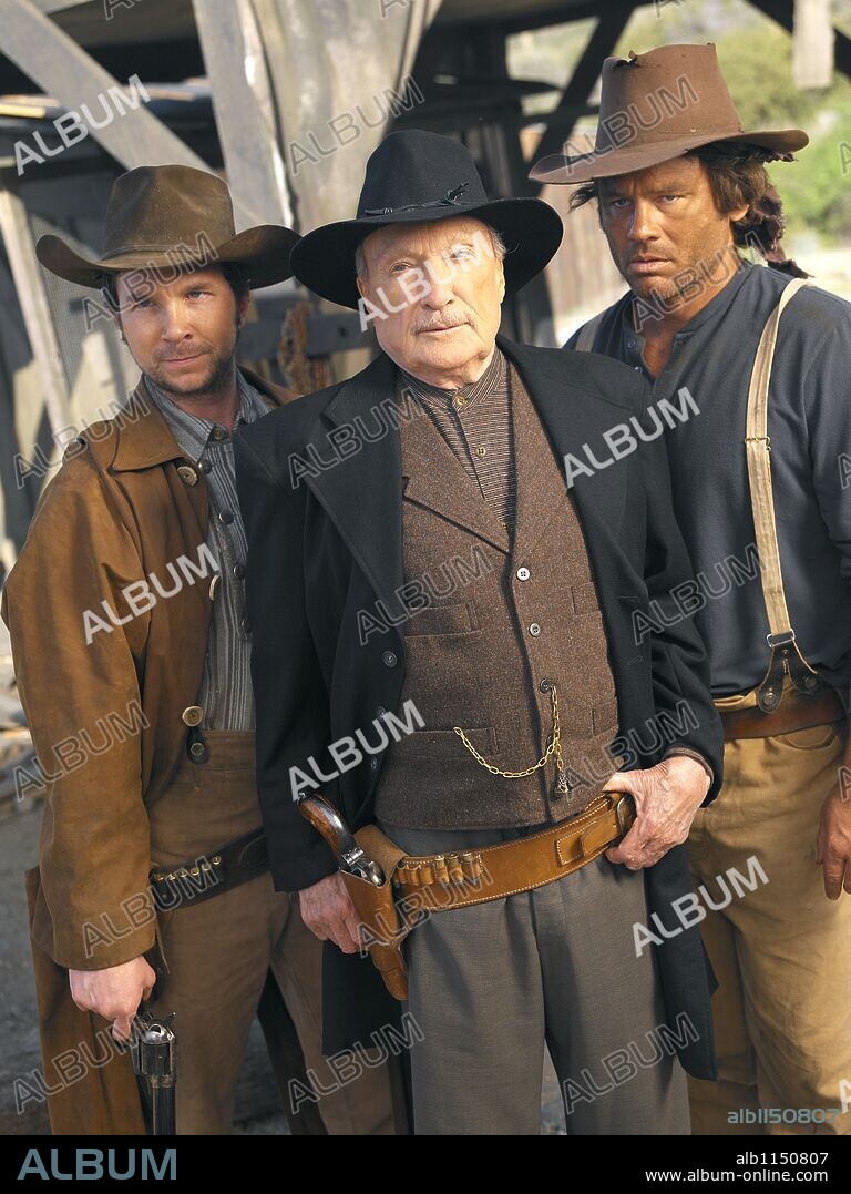 RICHARD TYSON and WARREN STEVENS in TRAIL TO HOPE ROSE, THE-TV, 2004, directed by DAVID S. CASS SR.. Copyright Larry Levinson Productions/Alpine Medien Productions.