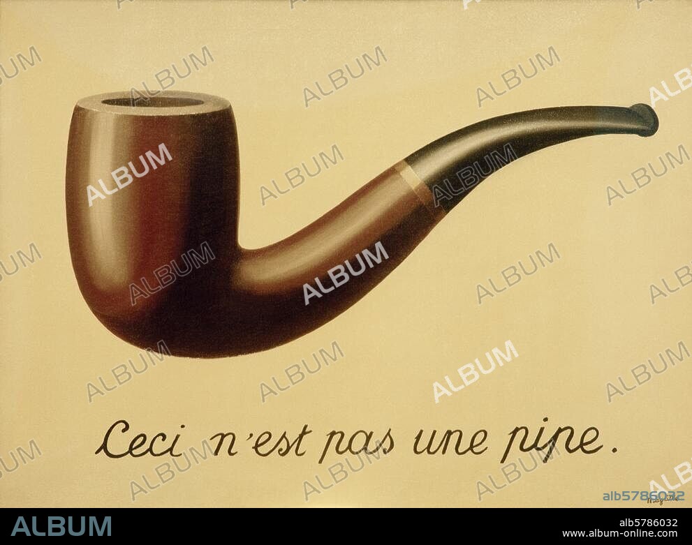 RENÉ MAGRITTE. Magritte, René. 1898-1967. "La Trahision des images" (Der Verrat der Bilder), 1928/29. Öl auf Leinwand, 64,6 × 94,1 cm. Erworben mit Mitteln der Mr. und Mrs. Preston Harrison Sammlung, Los Angeles, County Museum of Art.