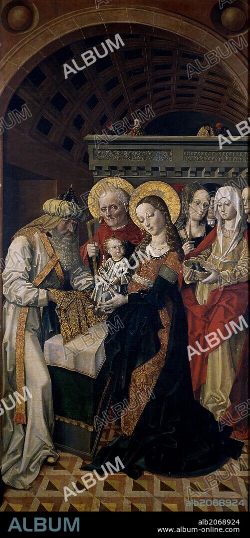 Maestro de la Sisla / 'Presentación de Jesús en el Templo', Hacia 1500, Escuela Española, Técnica mixta sobre Tabla, 203 cm x 100 cm, P01257.