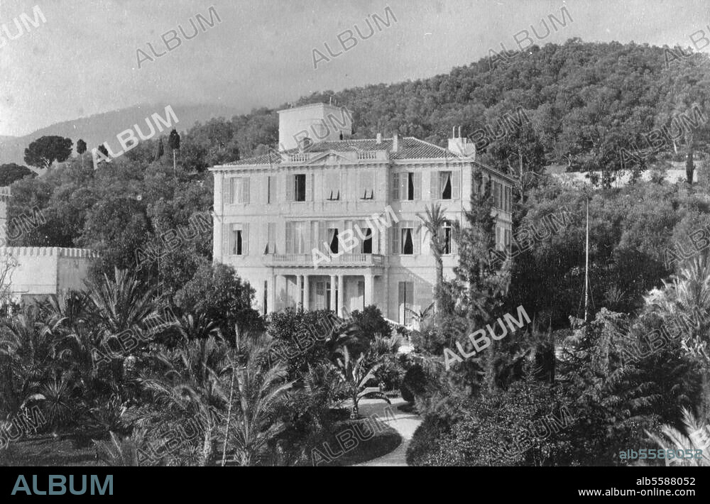 Friedrich III., deutscher Kaiser, König von Preußen, 1831-1888. Villa Zirio in San Remo. (1887/88 Aufenthalt des kranken Kronprinzen). Foto, um 1890.