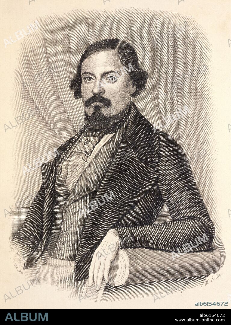 JUAN MARTINEZ VILLERGAS (1816-1894) ESCRITOR, POETA SATÍRICO, PERIODISTA Y POLITICO ESPAÑOL.