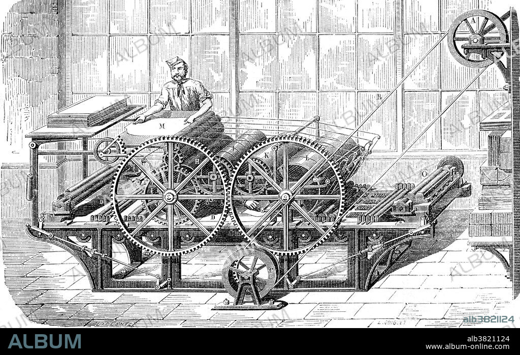 A rotary printing press is a printing press in which the images to be printed are curved around a cylinder. Printing can be done on large number of substrates, including paper, cardboard, and plastic. Substrates can be sheet feed or unwound on a continuous roll through the press to be printed and further modified if required. There are three main types of rotary presses; offset, rotogravure, and flexo. Offset lithography uses a chemical process in which an image is chemically applied to a plate. Lithography is based on the fact that water and oil do not mix, which enables the planographic process to work. Gravure is a process in which small cells or holes are etched into a copper cylinder, which are able to be filled with ink. All the colours are etched in different angles, thus while printing every colour is placed in proper position to give the appropriate image. Flexography is a relief system in which a raised image is created on a typically.