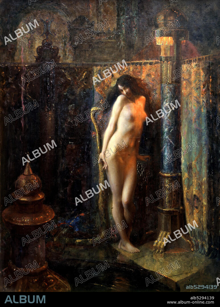Gaston Bussière /  'Salambô' by Gustave Flaubert, Scene with the snake.