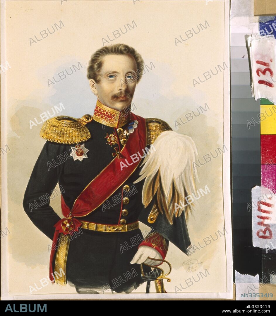 ALEXANDER IVANOVICH KLüNDER. Portrait of the Don Cossacks army ataman Mikhail Grigorievich Khomutov.