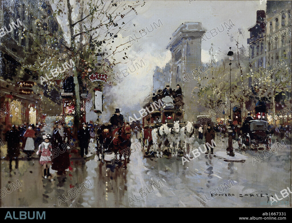 EDOUARD LÉON CORTÈS. Port Saint Denis in Paris by Edouard-Leon Cortes *This image may require additional rights ???, 1882-1969.