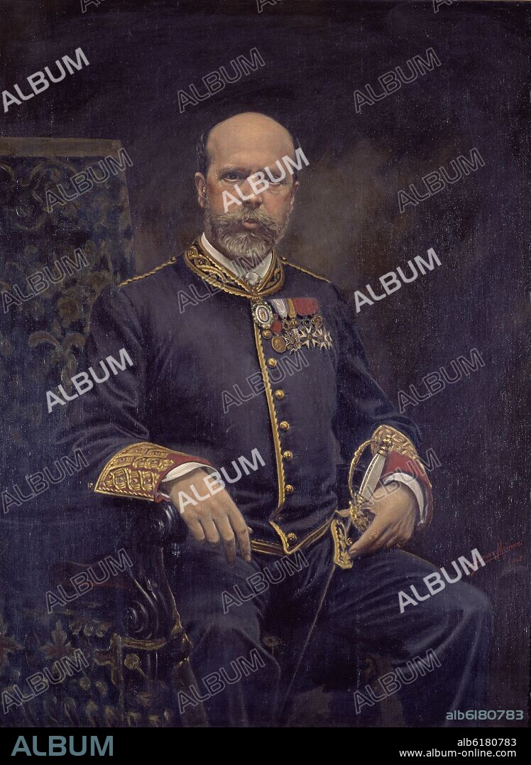 JOSÉ DÍAZ MOLINA. GUILLERMO JOAQUIN DE OSMA Y SCULL 1853/1922-MINISTRO DE HACIENDA 1903 - PINTADO EN 1908.