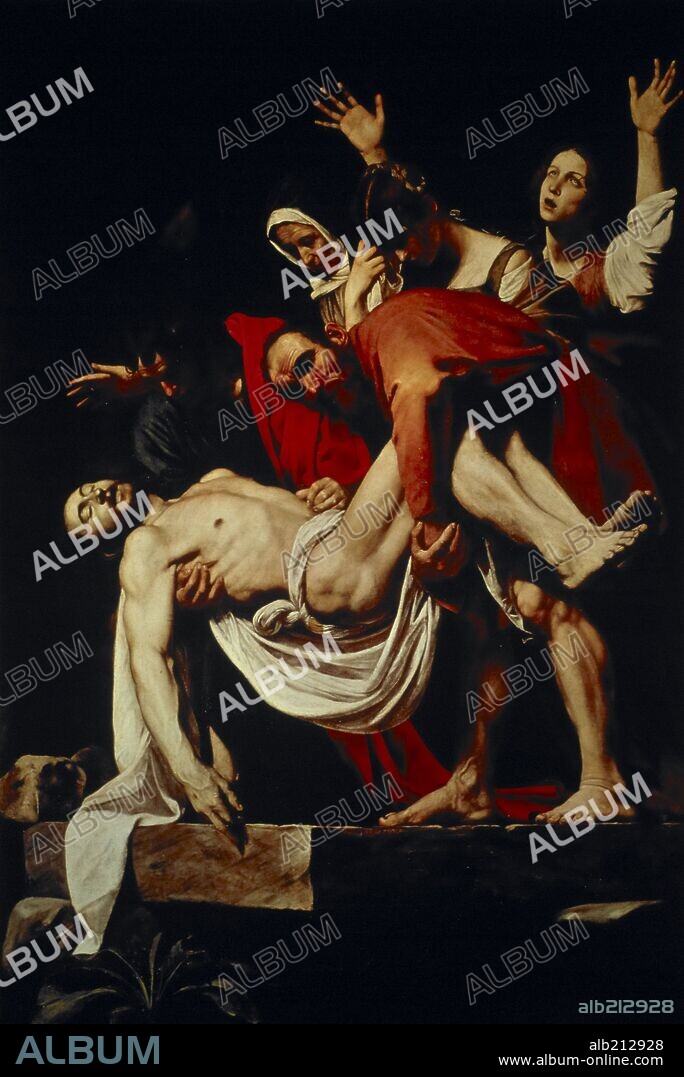 CARAVAGGIO. Entierro de Cristo, hacia 1602-04, Óleo sobre lienzo, 300 cm x 203 cm.