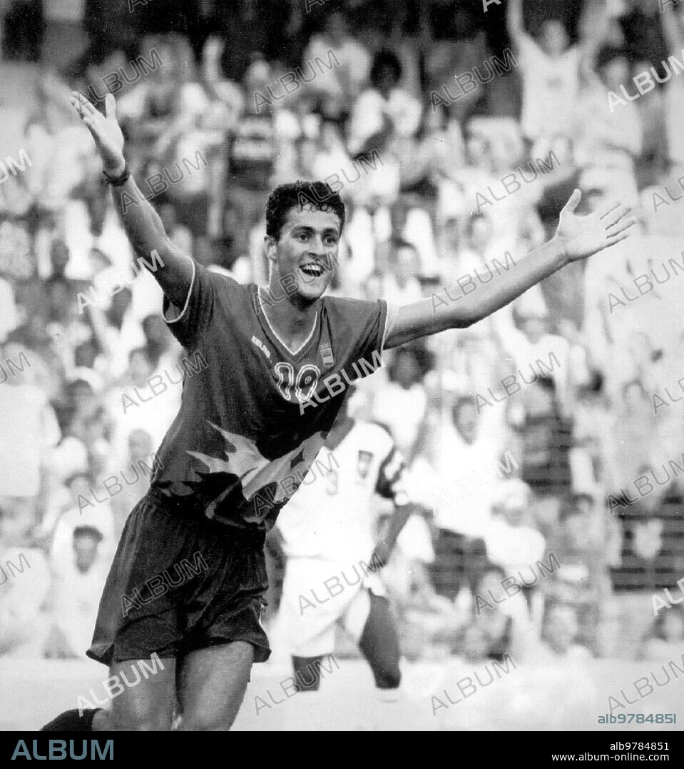 4 agosto 1992. Barcelona...5..8....92...Juegos Olímpicos Barcelona 92...Kiko en la semifinal de fútbol.