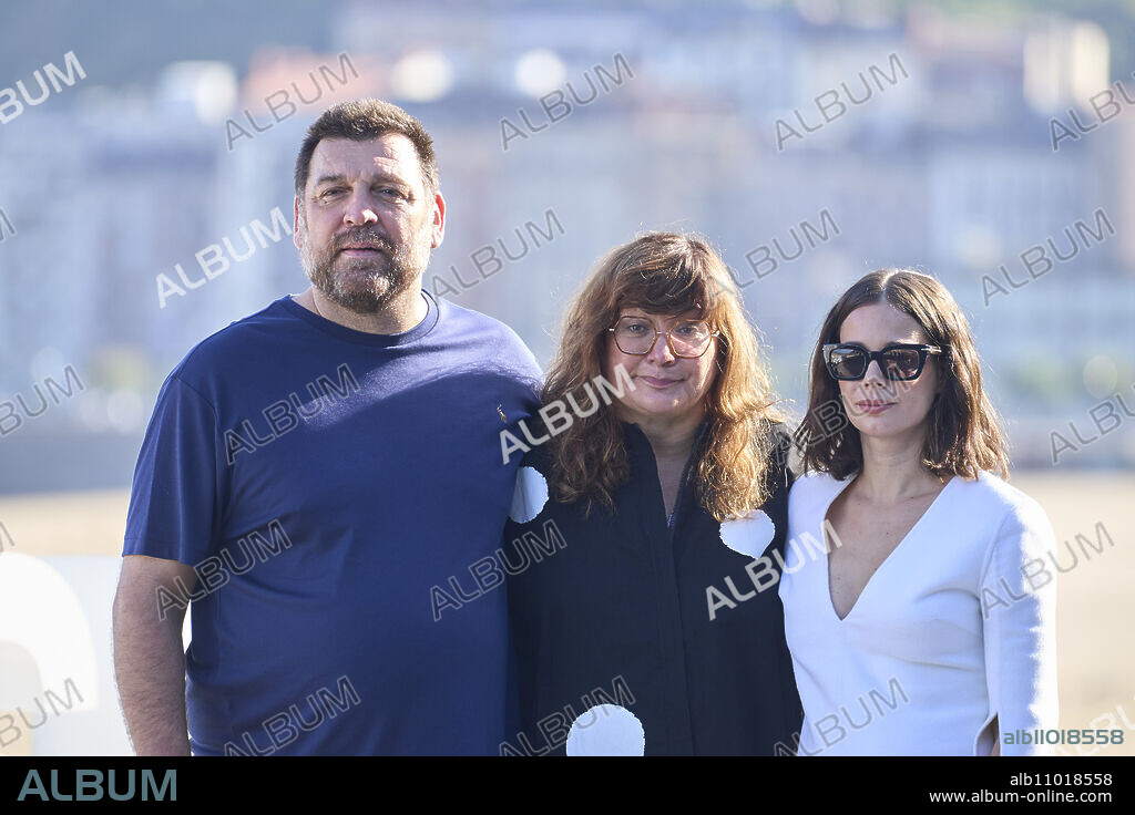 Laia Costa, Isabel Coixet, Hovik Keuchkerian attended 'Un Amor (One Love)' Photocall during 71st San Sebastian International Film Festival at Kursaal Palace on September 26, 2023 in Donostia / San Sebastian, Spain.