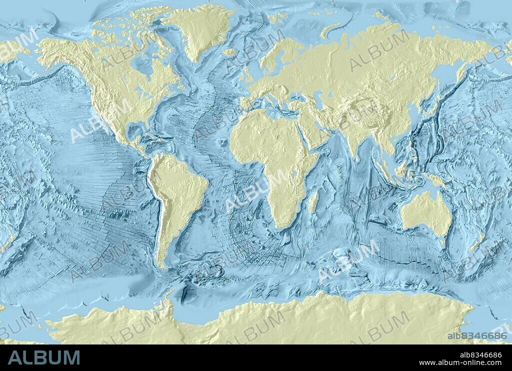 The seafloor is not completely flat. Immense mountain ranges called oceanic ridges stretch for almost 70,000 km across the abyssal plains! With altitudes of between 1,000 and 3,000 m, these underwater mountains are sharply defined along their entire length by a rift valley, a central plain of subsidence, which forms as the oceanic plates spread apart. Where lithospheric plates meet, gigantic oceanic depressions called trenches reach depths comparable to the altitude of the highest peaks on the continents.
