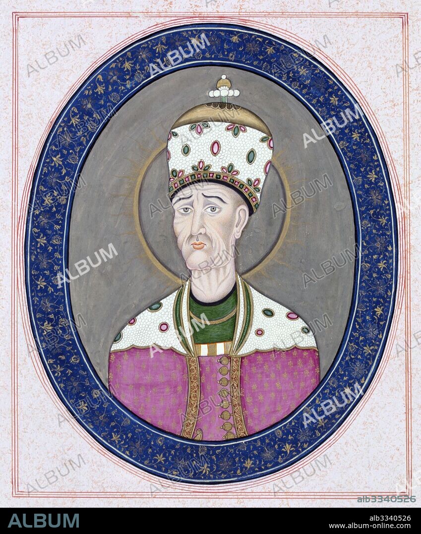 ANONYMOUS. Portrait of Agha Mohammad Khan Qajar (1742-1797), Shah of Persia.