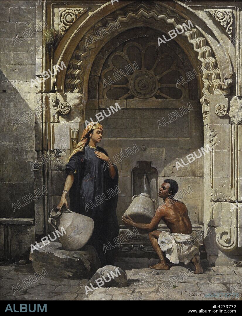 Tadeusz Ajdukiewicz (1852-1916). Polish painter. At the Well, 1888. 19th Century Polish Art Gallery (Sukiennice Museum). National Museum of Krakow. Poland.