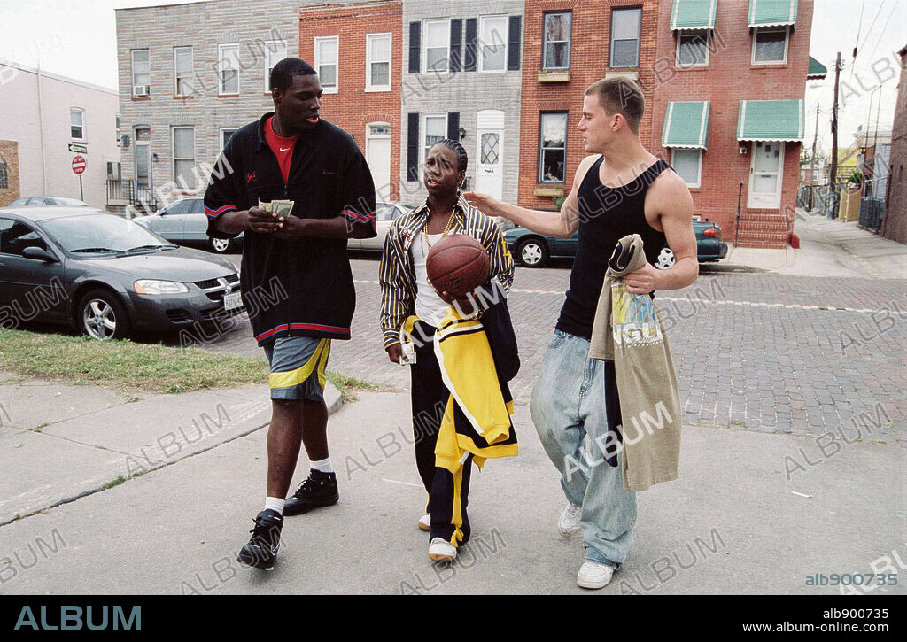 CHANNING TATUM, DAMAINE RADCLIFF and DE'SHAWN WASHINGTON in STEP UP, 2006, directed by ANNE FLETCHER. Copyright SUMMIT ENTERTAINMENT / CARUSO, PHILLIP.