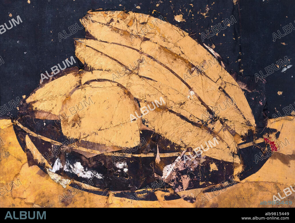 MANUEL VALDES BLASCO y MANOLO VALDÉS. Manuel Valdés/ Bodegón en negro y amarillo, 1993
Óleo sobre arpillera. 165 x 234 cm.