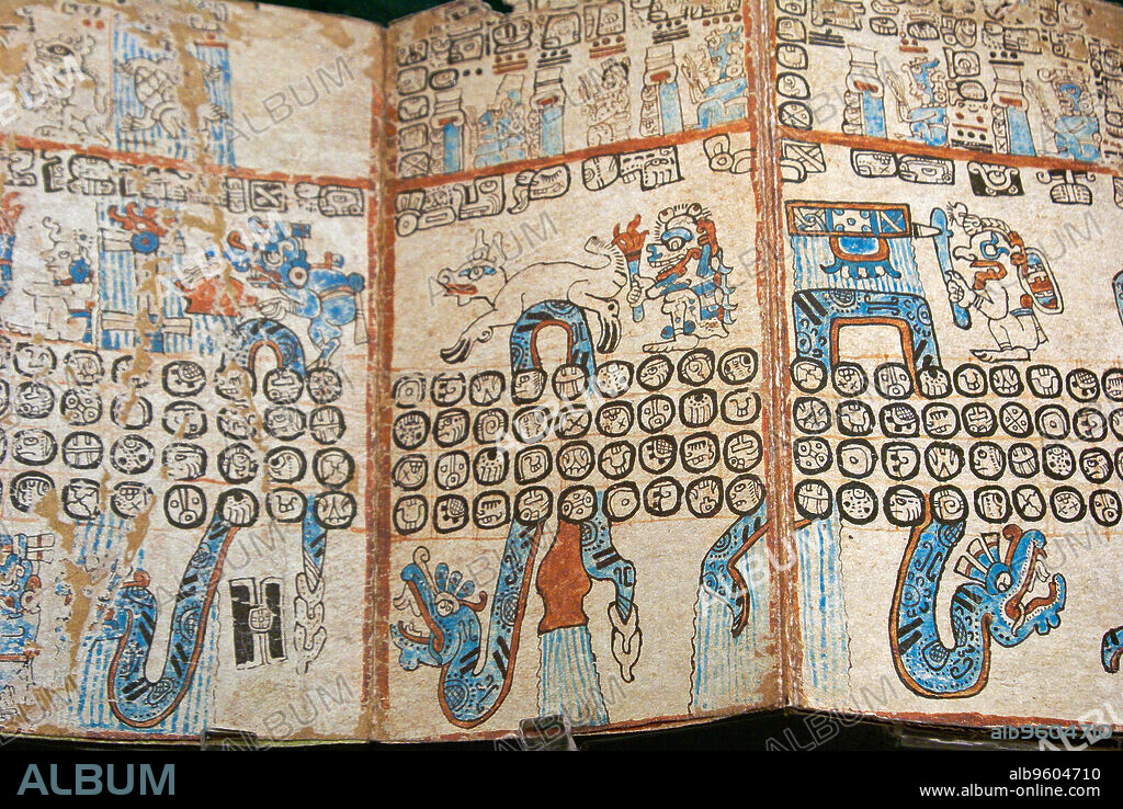 Códice Grolier. Cultura Maya. Museo Nacional de antropologia. Estado de Mexico D.F. Mexico.