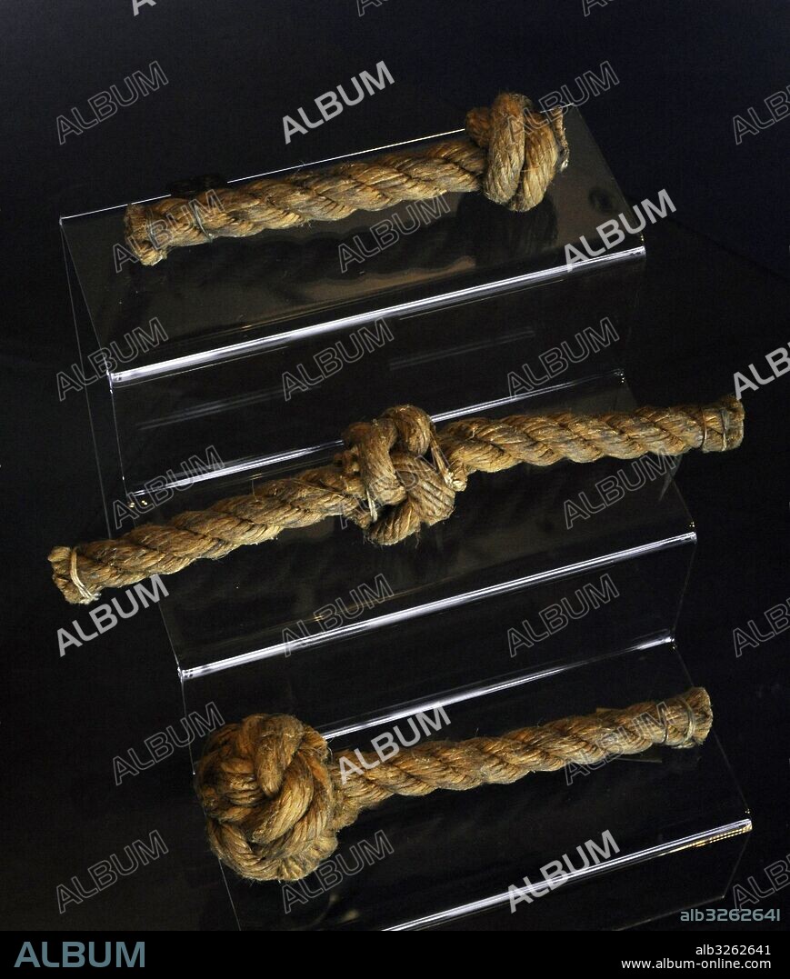 Diferentes nudos marineros. Museo Maritimo. Oslo. Noruega.